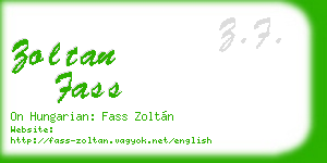 zoltan fass business card
